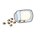 comic cartoon jar of pills Royalty Free Stock Photo