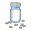 comic cartoon jar of pills Royalty Free Stock Photo