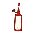comic cartoon ketchup bottle