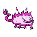 comic cartoon little fire demon Royalty Free Stock Photo