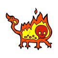 comic cartoon little fire demon