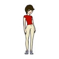 comic cartoon modern attractive woman