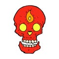 comic cartoon mystic skull