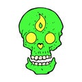 comic cartoon mystic skull