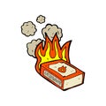 comic cartoon pack of matches Royalty Free Stock Photo