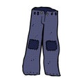 comic cartoon patched old jeans