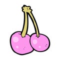 comic cartoon pink cherries