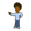 comic cartoon pointing man Royalty Free Stock Photo