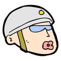 comic cartoon policeman head