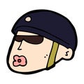 comic cartoon policeman head