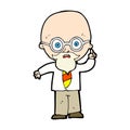 comic cartoon professor Royalty Free Stock Photo