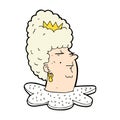 comic cartoon queen head