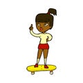 comic cartoon skater girl