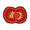 comic cartoon sliced tomato