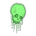 comic cartoon slimy skull