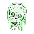 comic cartoon slimy skull Royalty Free Stock Photo