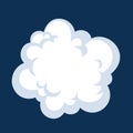 Comic cartoon smoke or cloud, vector speed motion effects Royalty Free Stock Photo