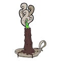 comic cartoon spooky magic candle