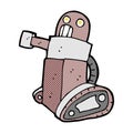 comic cartoon tank robot