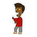 comic cartoon terrified man Royalty Free Stock Photo