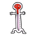 comic cartoon thermometer