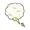 comic cartoon thundercloud symbol Royalty Free Stock Photo