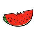 comic cartoon watermelon slice Royalty Free Stock Photo