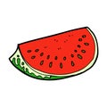 comic cartoon watermelon slice Royalty Free Stock Photo