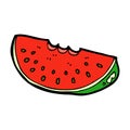 comic cartoon watermelon slice Royalty Free Stock Photo