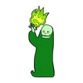 comic cartoon waving halloween ghoul Royalty Free Stock Photo