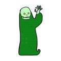 comic cartoon waving halloween ghoul Royalty Free Stock Photo