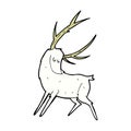 comic cartoon white stag