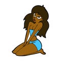 comic cartoon woman in skimpy clothing