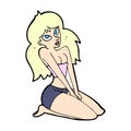 comic cartoon woman in skimpy clothing