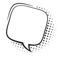 Comic cloud speech bubble design with halftone effect Royalty Free Stock Photo
