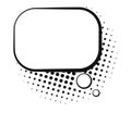 Comic cloud speech bubble with halftone dots for graphic design Royalty Free Stock Photo