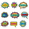 Comic book words. Comic speech bubble set Royalty Free Stock Photo