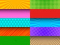 Comic colorful banners composition Royalty Free Stock Photo