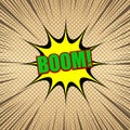 Comic colorful Boom wording template