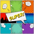Comic colorful concept Royalty Free Stock Photo