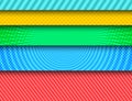 Comic colorful horizontal banners Royalty Free Stock Photo