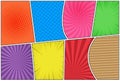 Comic colorful horizontal composition Royalty Free Stock Photo