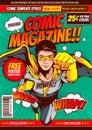 Comic cover template 9 Royalty Free Stock Photo