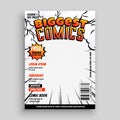 Comic cover template design layout Royalty Free Stock Photo