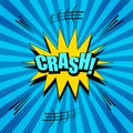 Comic dynamic Crash wording template Royalty Free Stock Photo