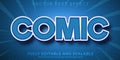 Comic editable text effect and blue editable text style