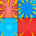 Comic electric colorful backgrounds