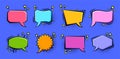 Comic epic speech bubbles pop art sketch text box