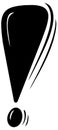 Comic exclamation mark, isolated Royalty Free Stock Photo
