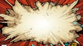 Comic Explosion Background With Flattened Perspective And Clear Edge Definition Royalty Free Stock Photo